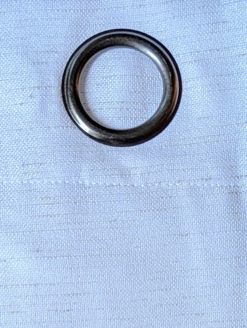 NWT Fieldcrest Lined White Linen Blend Light-Filtering Grommet Panel 50x84